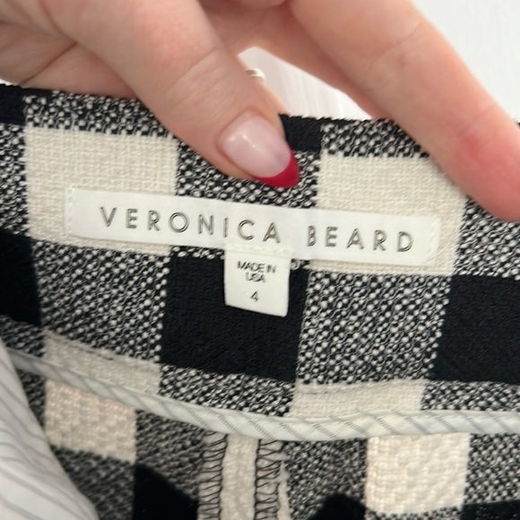 ♥️ Brand New! Veronica Beard Carito Checked Cotton Shorts